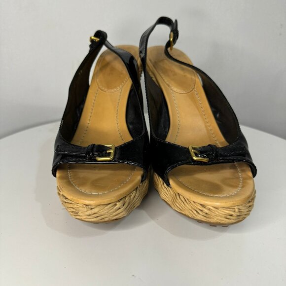 The Original Car Shoe by Prada Leather Wedge Sandals – Excellent Condition - Picture 2 of 5